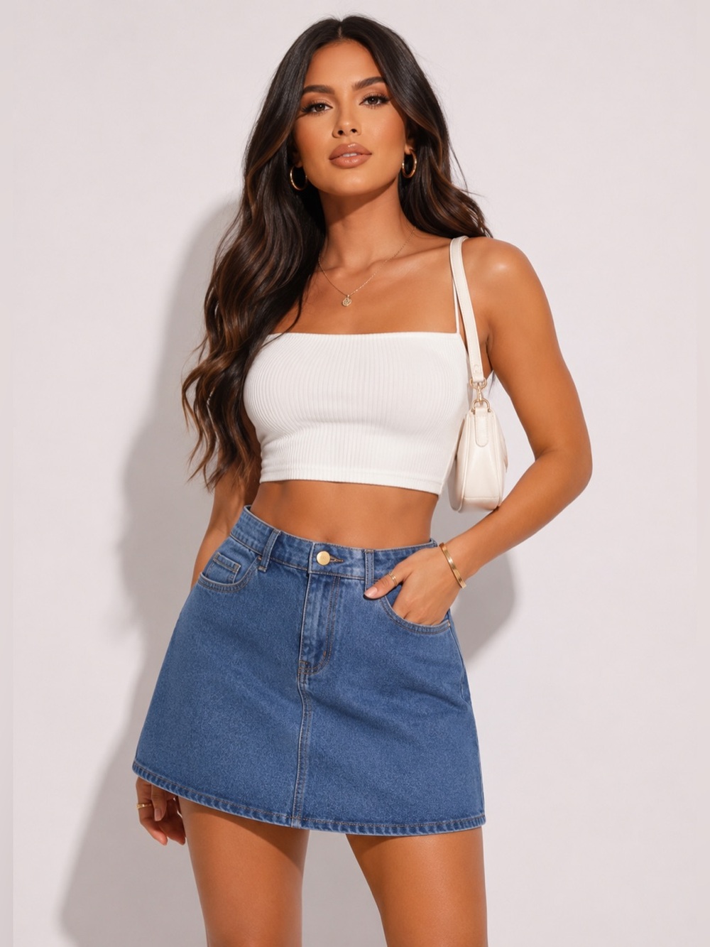 NWT Tuckernuck Blue A-Line Mini Skirt
